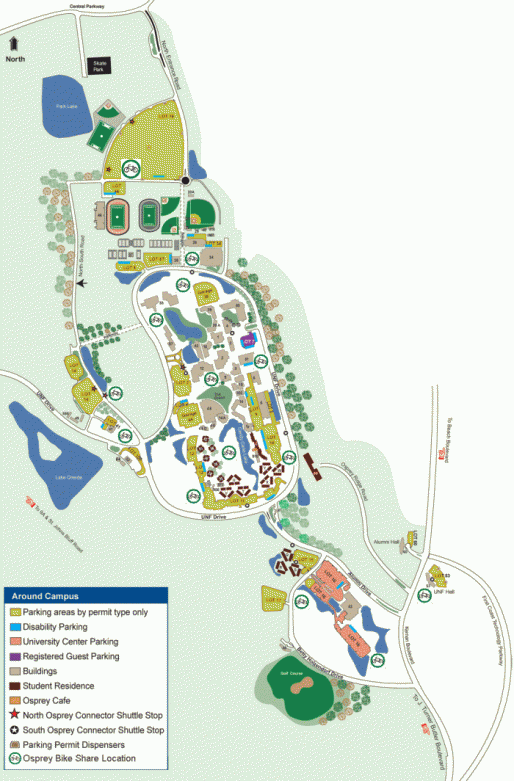 University Of North Florida Interactive Campus Map